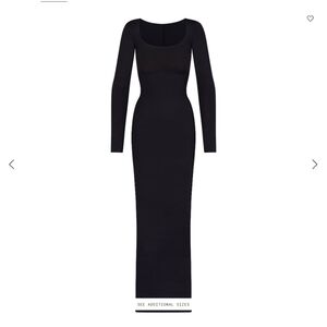 Black SKIMS Body Long Sleeve Long Slip Maxi Dress SIZE/M